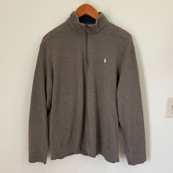 Brand New Polo Ralph Lauren Light Brown Zip-Up Sweater Pullover Men’s Size XL - Picture 5 of 6